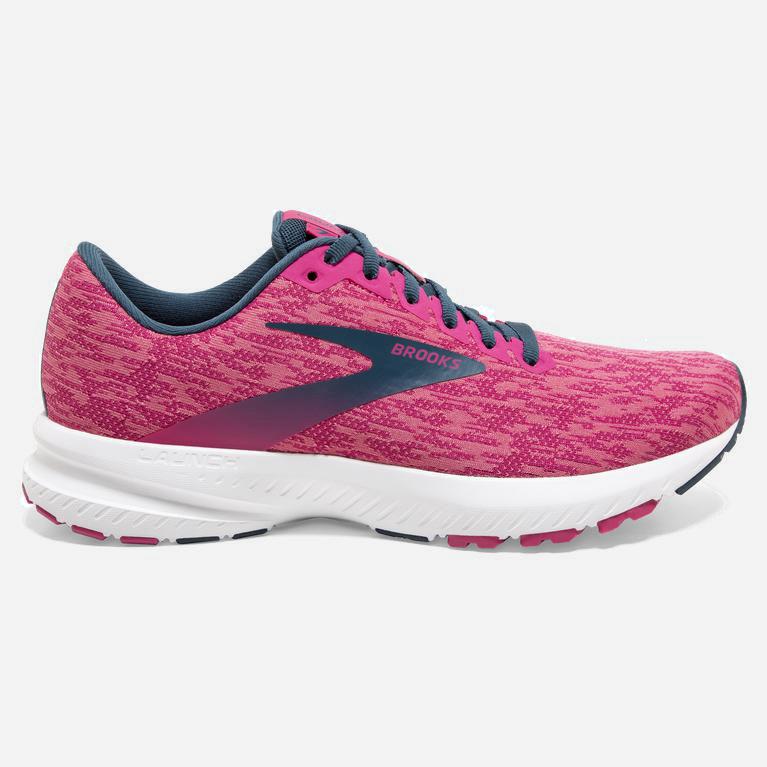 Brooks Women's Launch 7 Road Running Shoes Singapore - Pink/Beetroot/Majolica (48561-CVNI)